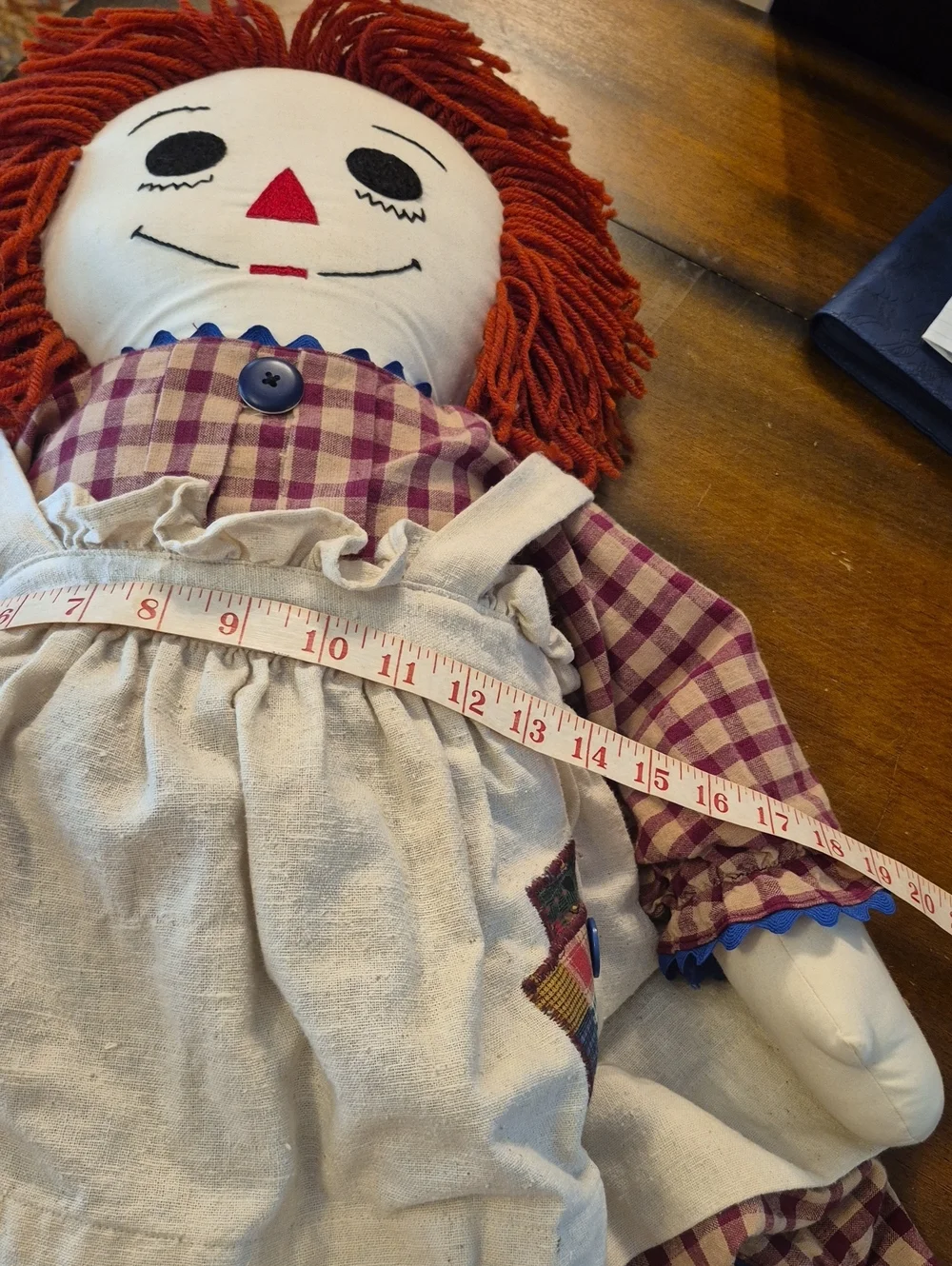 Raggedy Ann Andy Large Dolls Vintage Style Yarn Hair Cotton Clothes 70s 80s 36